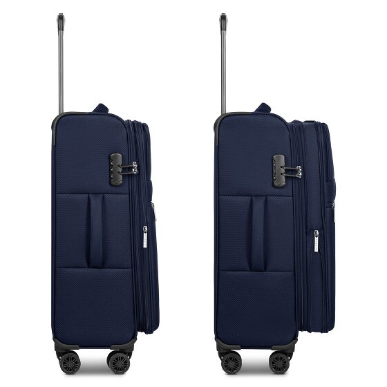 bugatti Valencia Soft 4 wielen Trolley M 65 cm met uitbreidingsplooi