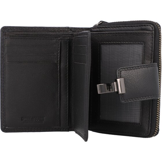 Greenburry Sponsachtig portefeuille leer 9,5 cm