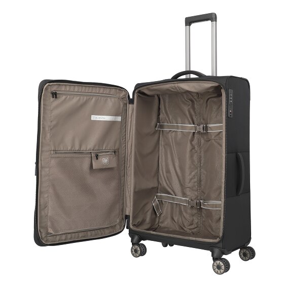 Travelite Crosslite 4 wielen Trolley L 77 cm met uitbreidingsplooi