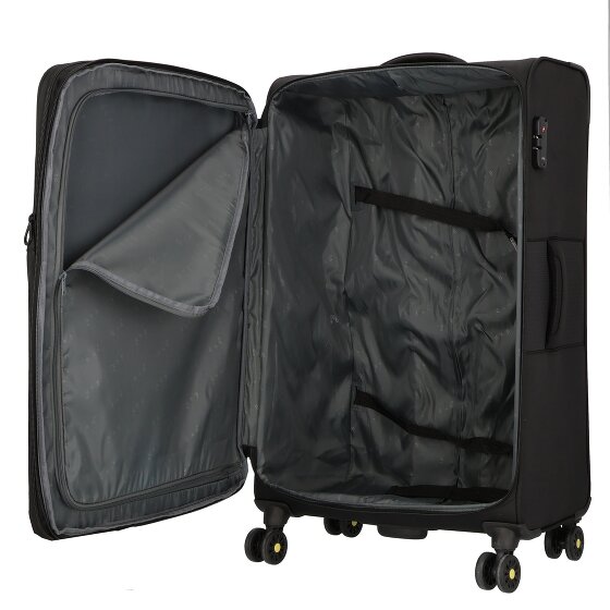 d&n Travel Line 9704 4 wielen Trolley L 78 cm met uitbreidingsplooi