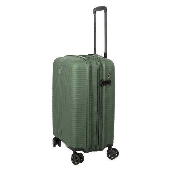 Travelite Air Stripe 4 wielen Cabinewagen S 55 cm met uitbreidingsplooi