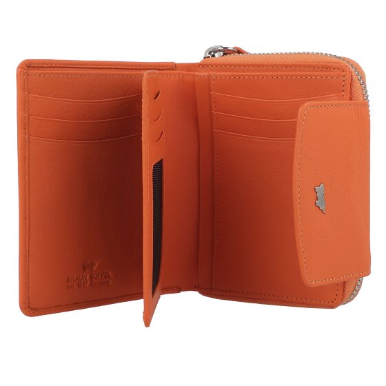 Braun Büffel Joy Portemonnee RFID-bescherming Leer 12 cm