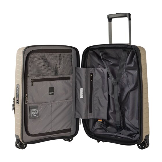 Stratic Novium 4 wielen Cabinewagen S 55 cm Laptop compartiment met uitbreidingsplooi