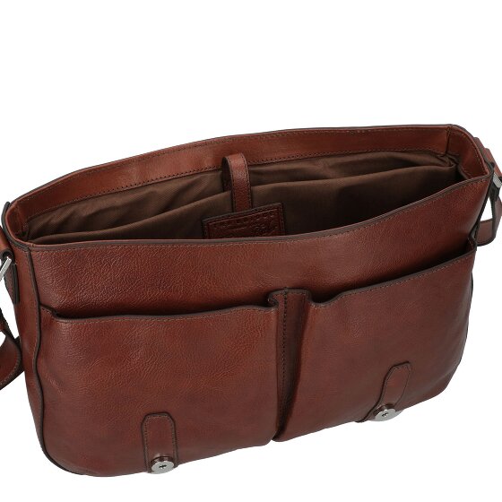 The Bridge Cesare Aktetas Messenger Leer 38 cm Laptop compartiment