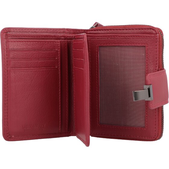 Greenburry Sponsachtig portefeuille leer 9,5 cm