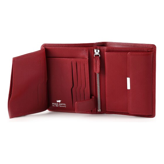 Braun Büffel Golf 3.0 Portemonnee RFID-bescherming Leer 9.5 cm