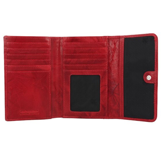 mano Donna Aurona Portemonnee RFID Leer 14,5 cm