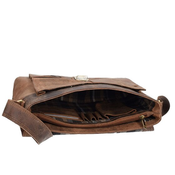 Harold's Antieke Messenger 32 cm Leder Laptopcompartiment