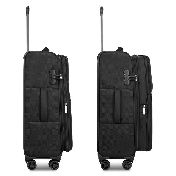 bugatti Valencia Soft 4 wielen Trolley M 65 cm met uitbreidingsplooi