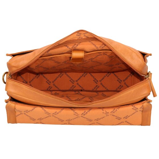 Greenland Nature Nature aktetas RFID Leer 40 cm Laptopcompartiment