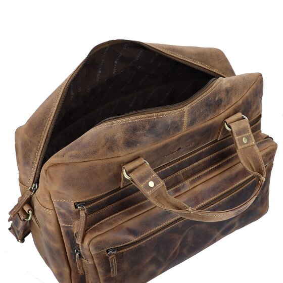 Greenburry Vintage Koffer Leer 43 cm Laptop compartiment