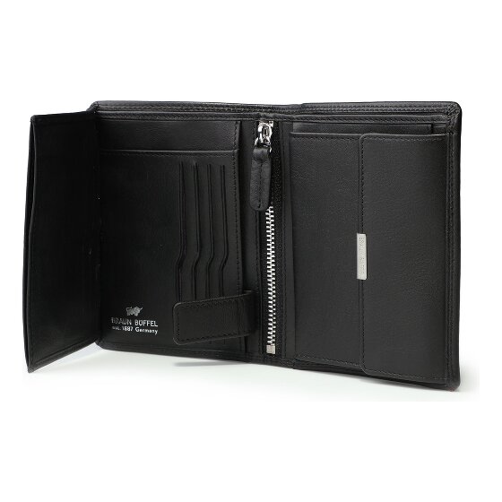 Braun Büffel Golf 3.0 Portemonnee RFID-bescherming Leer 9.5 cm