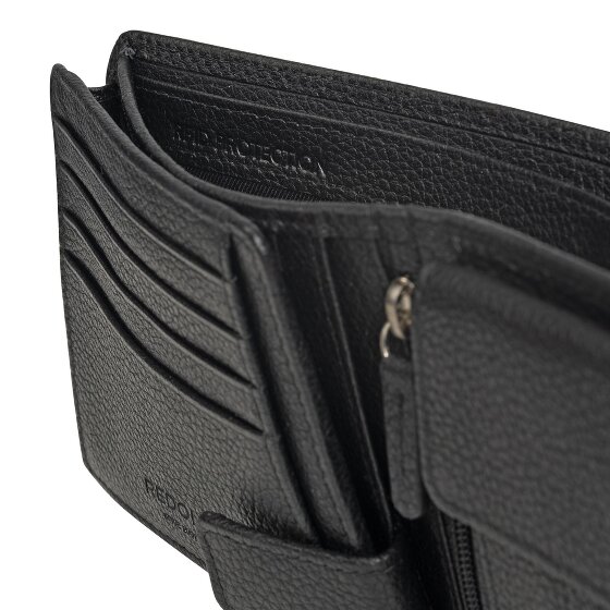 Redolz Leather Essentials QF portemonnee RFID leer 12 cm uitklapbaar met ritsvak