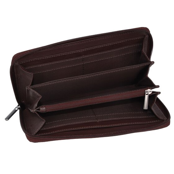 mano Donna Giulia Portemonnee Leer 20 cm