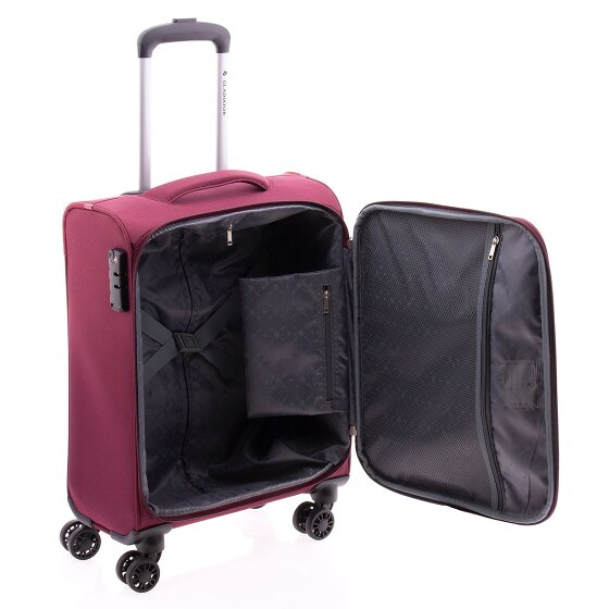 Gladiator 3700 4 wielen Cabinewagen 55 cm met uitbreidingsplooi Gladiator 3700 4 wielen Cabinewagen 55 cm met uitbreidingsplooi