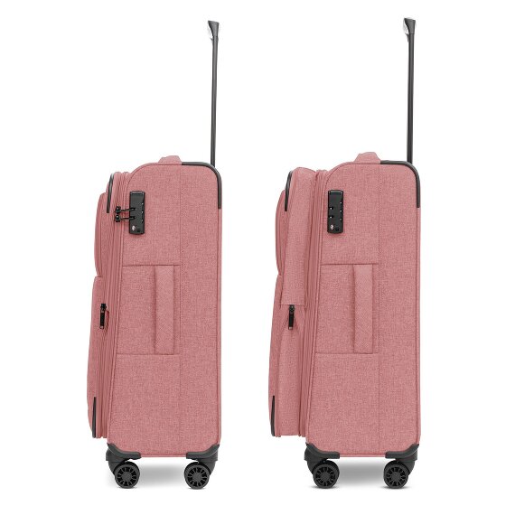 Redolz Essentials 12 THREE SET 4 wielen Kofferset 3-delig met uitbreidingsplooi