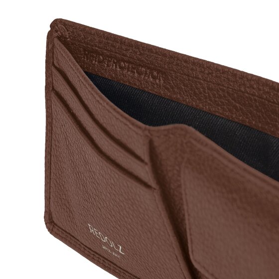 Redolz Leather Essentials QF kleine portemonnee RFID leer 10,5 cm