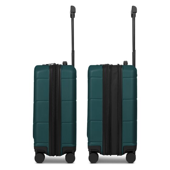 Police London 4 wielen Cabinewagen 55 cm Laptopvak met uitbreidingsplooi