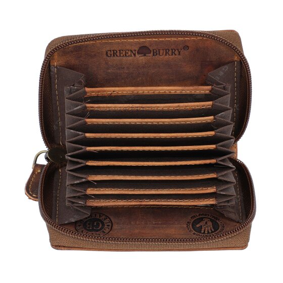 Greenburry Vintage creditcard etui RFID leer 7,5 cm