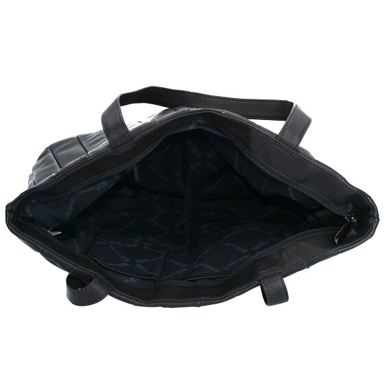 Greenland Nature Zwarte Nappa Shopper Tas Leer 37 cm