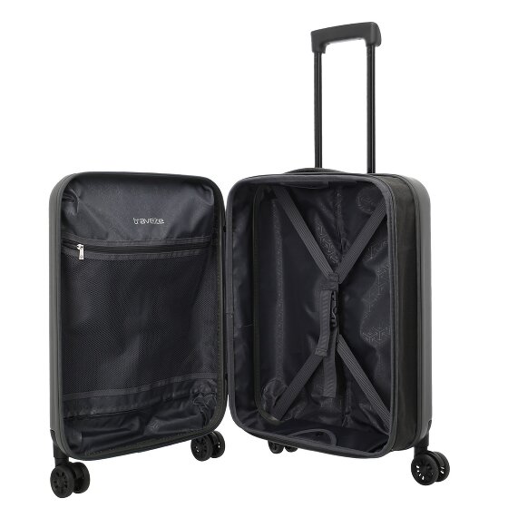 Travelite Basics opvouwbare 4-wiel cabinewagen 55 cm met uitbreidingsplooi
