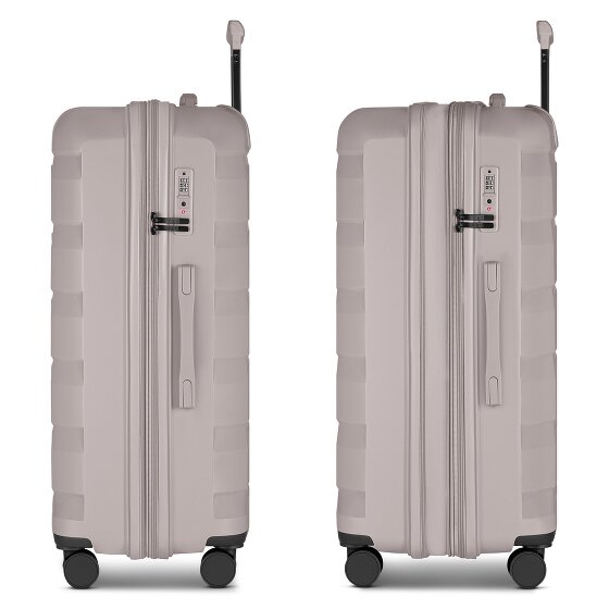 d&n South Dakota 4 wielen Trolley L 76 cm met uitbreidingsplooi