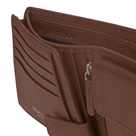 Redolz Leather Essentials QF portemonnee RFID leer 12 cm uitklapbaar met ritsvak