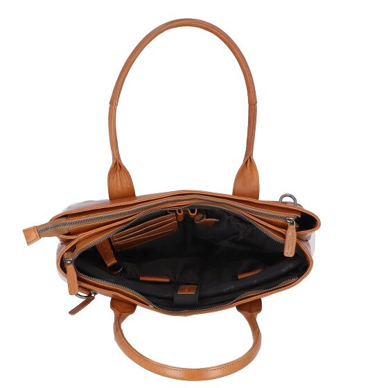 Plevier Rock Amber Schoudertas Leer 43 cm Laptop compartiment