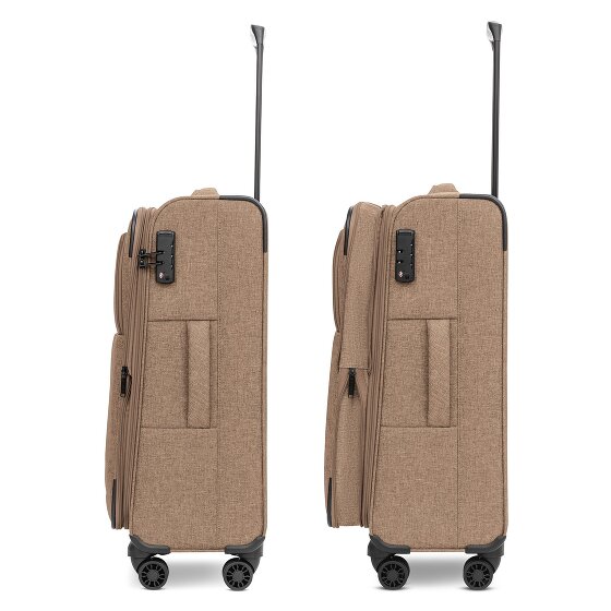 Redolz Essentials 12 THREE SET 4 wielen Kofferset 3-delig met uitbreidingsplooi