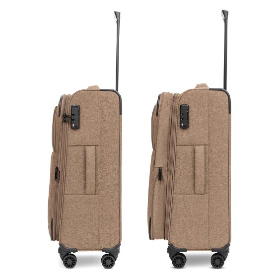 Redolz Essentials 12 THREE SET 4 wielen Kofferset 3-delig met uitbreidingsplooi