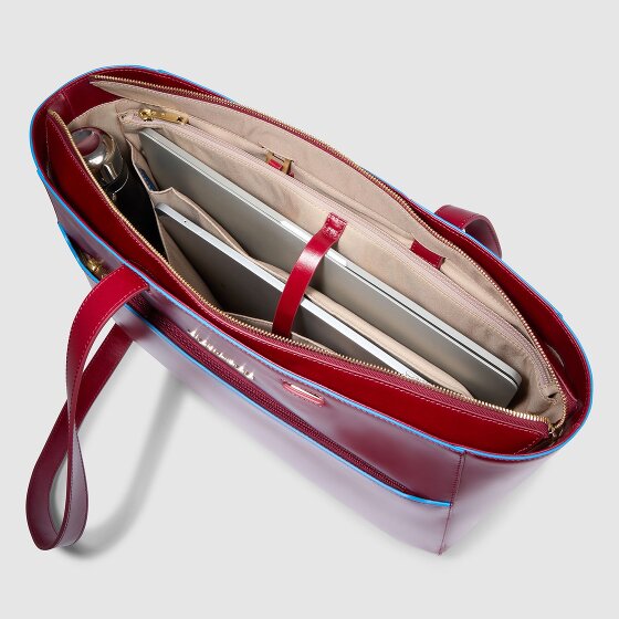 Piquadro Blue Square Shopper Tas Leder 40 cm
