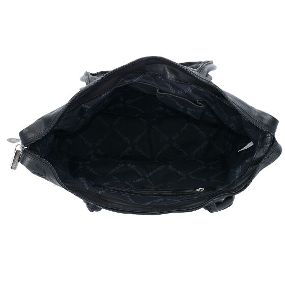 Greenland Nature Zwarte Nappa Shopper Tas Leer 33 cm