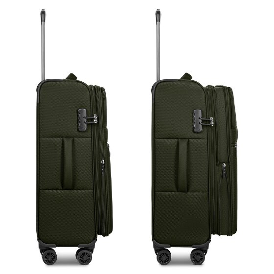 bugatti Valencia Soft 4 wielen Trolley M 65 cm met uitbreidingsplooi