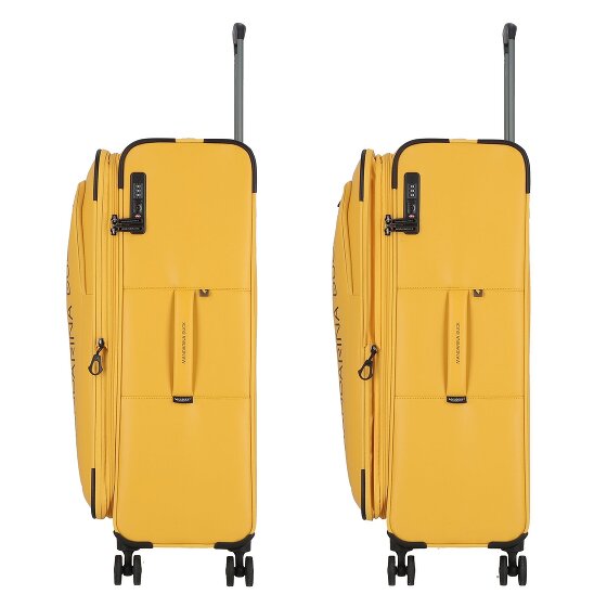 Mandarina Duck Eco Coated 4 wielen Trolley L 78 cm met uitbreidingsplooi