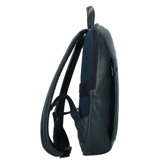 Piquadro P15S Dagrugzak Leer 40 cm Laptop compartiment