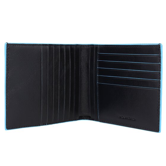 Piquadro Blauw Vierkant Creditcardetui Leer 12,5 cm