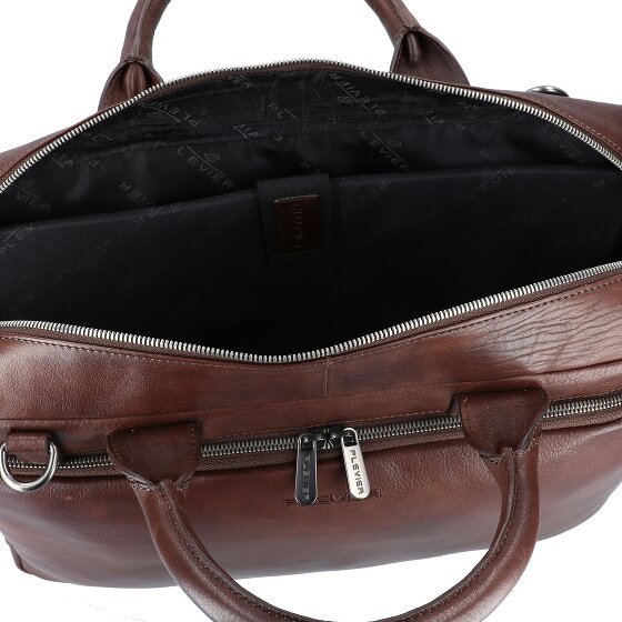 Plevier Vintage Bill Koffer Leer 40 cm Laptop compartiment