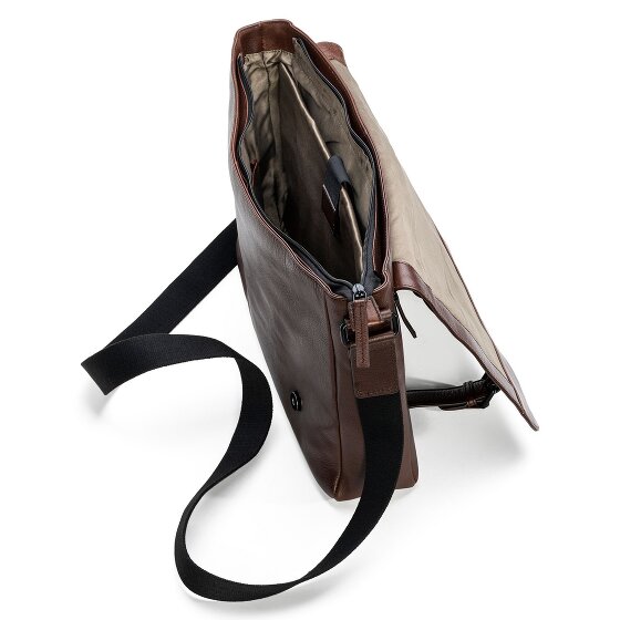 Farmhood Memphis Aktetas Messenger Leer 38 cm Laptop compartiment