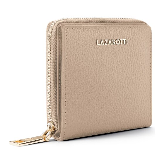 Lazarotti Bologna Leer Medium Ritssluiting Portemonnee Leer 10 cm