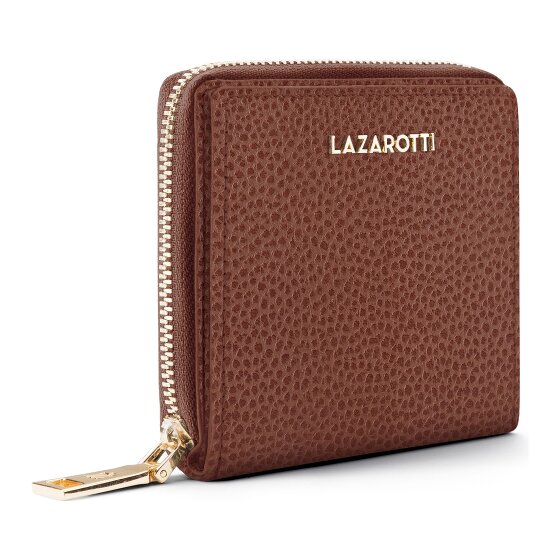 Lazarotti Bologna Leer Medium Ritssluiting Portemonnee Leer 10 cm