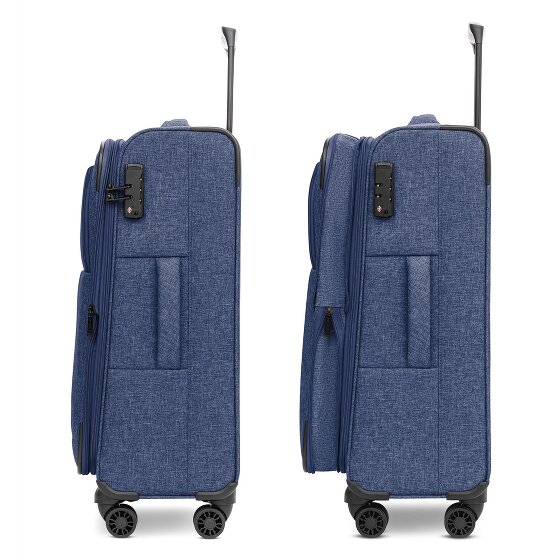 Redolz Essentials 12 MEDIUM 4-wiel trolley 67 cm met uitbreidingsplooi