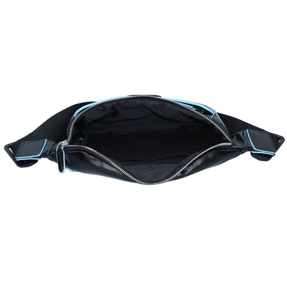 Piquadro Blauw vierkant heuptasje leer 29 cm
