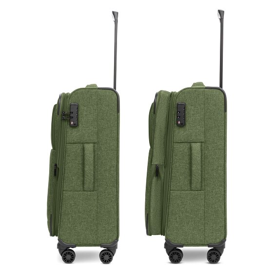 Redolz Essentials 12 THREE SET 4 wielen Kofferset 3-delig met uitbreidingsplooi