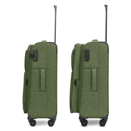 Redolz Essentials 12 THREE SET 4 wielen Kofferset 3-delig met uitbreidingsplooi