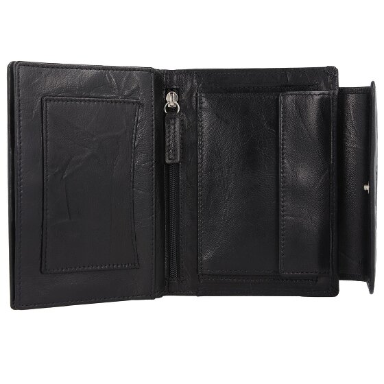 mano Donna Aurona Portemonnee RFID Leer 14 cm