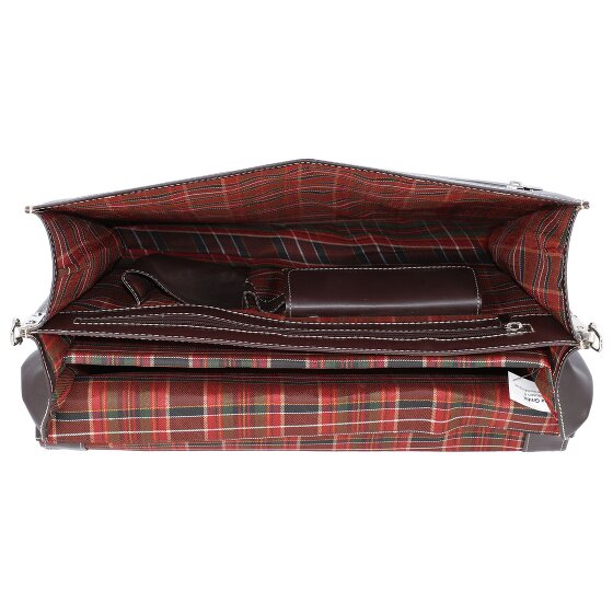 Alassio Monaco aktetas leer 38 cm laptop compartiment