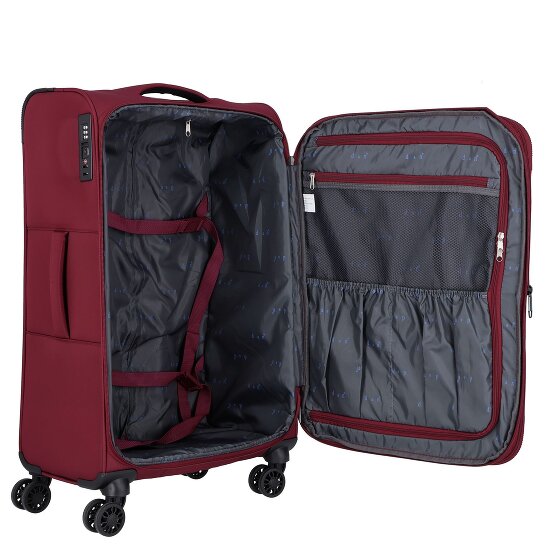 d&n Travel Line 9504 4 wielen Trolley M 67 cm met uitbreidingsplooi