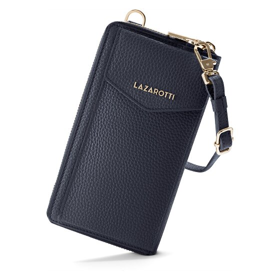 Lazarotti Bologna Leren Zip-Around Portemonnee Mobiel Telefoonhoesje Leer 19 cm
