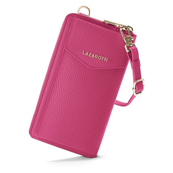 Lazarotti Bologna Leren Zip-Around Portemonnee Mobiel Telefoonhoesje Leer 19 cm