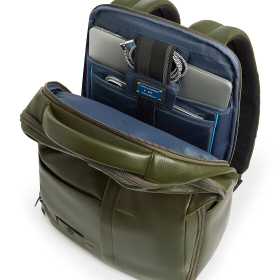 Piquadro Russell Zakelijke rugzak RFID-bescherming Leer 42 cm Laptop compartiment
